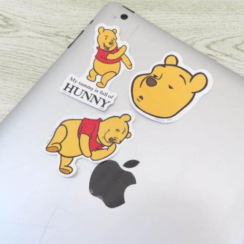 くまのプーさん ダイカットシール モバイルステッカー ディズニー キャラクター グッズ メール便可