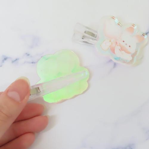 シュガーココムー ヘアアクセ オーロラアクリルヘアクリップ キャンディー キャラクター グッズ メール便可