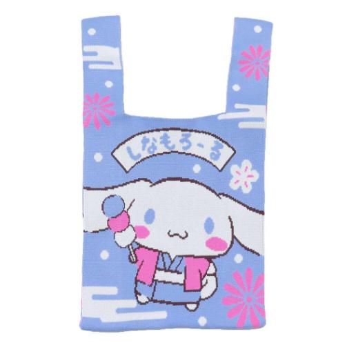 シナモロール トートバッグ ジャガード織トートバッグ 和柄 サンリオ キャラクター グッズ メール便可