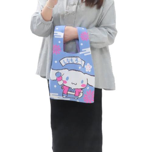 シナモロール トートバッグ ジャガード織トートバッグ 和柄 サンリオ キャラクター グッズ メール便可