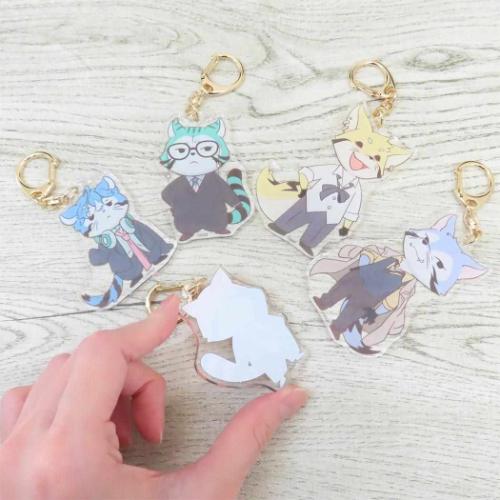 あらいぐまカルカル団 キーリング アクリルキーホルダー ミドル キャラクター グッズ メール便可