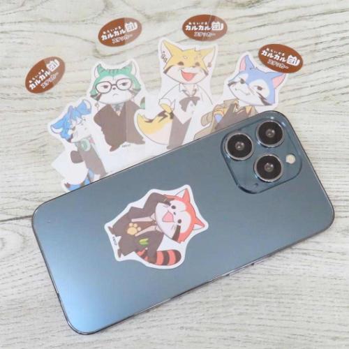 あらいぐまカルカル団 ダイカットシール ステッカー コミカル キャラクター グッズ メール便可