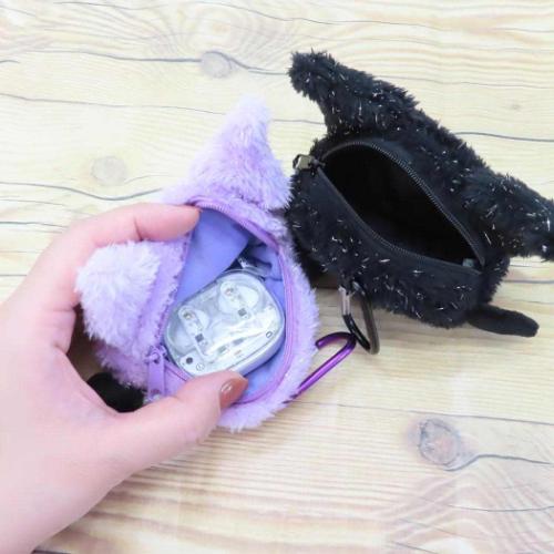 クロミ ミニポーチ フェイスミニポーチ ブラック エンジェルシリーズ サンリオ キャラクター グッズ