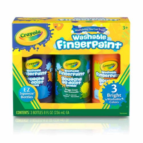 クレヨラ お絵かき道具 水でおとせるフィンガーペイント 3色セット ブライト お絵かき グッズ