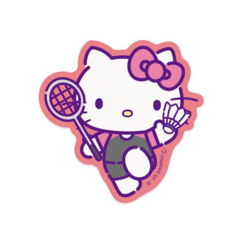 ハローキティ ダイカットシール ステッカー 部活シリーズ バドミントン部 サンリオ キャラクター グッズ メール便可
