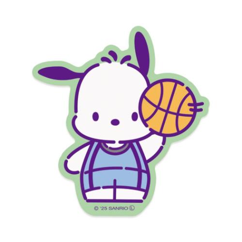 ポチャッコ ダイカットシール ステッカー 部活シリーズ バスケットボール部 サンリオ キャラクター グッズ メール便可