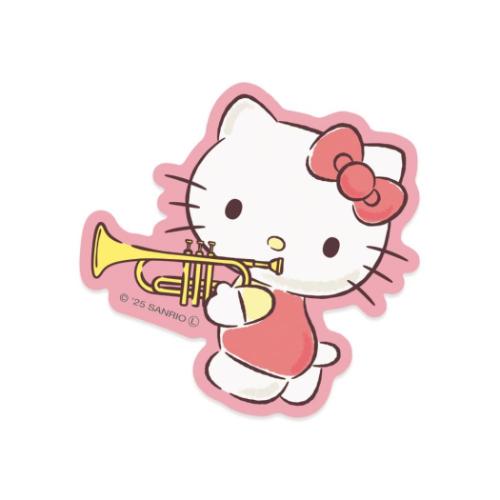 ハローキティ ダイカットシール ステッカー 部活シリーズ 吹奏楽部 サンリオ キャラクター グッズ メール便可