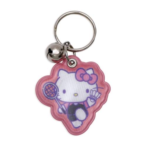 ハローキティ キーリング 自転車キーホルダー 部活シリーズ バドミントン部 サンリオ キャラクター グッズ メール便可