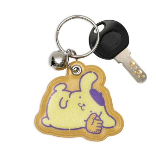 ポムポムプリン キーリング 自転車キーホルダー 部活シリーズ 野球部 サンリオ キャラクター グッズ メール便可