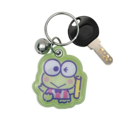 けろけろけろっぴ キーリング 自転車キーホルダー 部活シリーズ 陸上部 サンリオ キャラクター グッズ メール便可