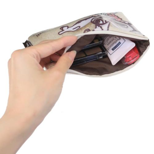 リロ＆スティッチ コスメポーチ もこもこビニールフラットポーチ アロハ ディズニー キャラクター グッズ メール便可