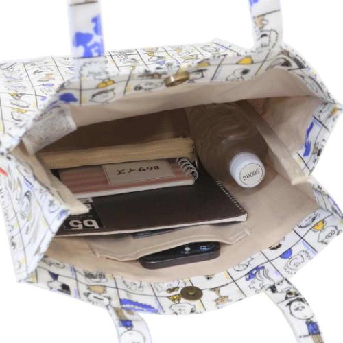 スヌーピー トートバッグ IP A4 Lami Peanuts-0L ラミネート生地A4トート 75th BLOCK ピーナッツ キャラクター グッズ