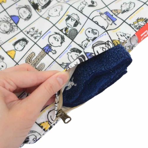 スヌーピー ミニバッグ IP スクエアLami Peanuts-0L ラミネート生地SQUAREミニバッグ 75th BLOCK ピーナッツ メール便可