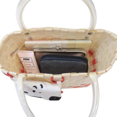 スヌーピー ハンドバッグ IP BR Basket Peanuts-0I バスケット生地小物入れ SNOOPY ピーナッツ キャラクター グッズ