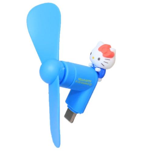 ハローキティ 携帯用扇風機 コネクタ付きミニクールファン USB Type-C サンリオ キャラクター グッズ メール便可