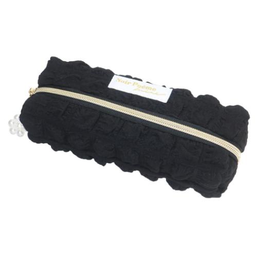 ペンケース 2ルームペンケース ポップコーン ブラック かわいい グッズ