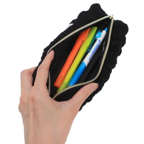 ペンケース 2ルームペンケース ポップコーン ブラック かわいい グッズ