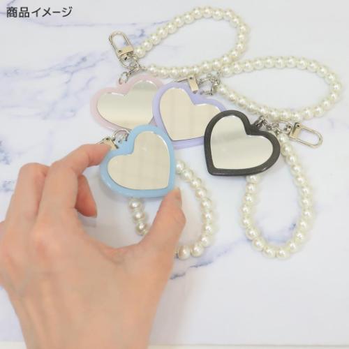 キーリング ハートミラー かわいい グッズ メール便可
