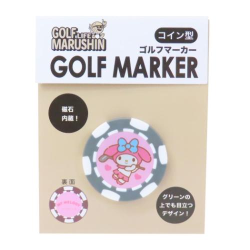 マイメロディ ゴルフ用品 コインマーカー マークマイメロ サンリオ キャラクター グッズ メール便可