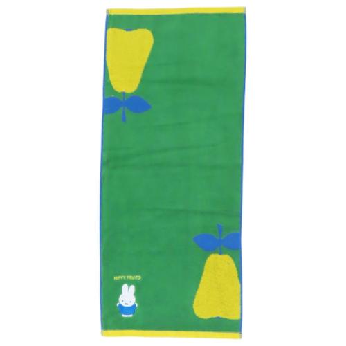 ミッフィー ロングタオル パイルジャカード フェイスタオル ミッフィーフルーツ ディックブルーナ 絵本キャラクター グッズ メール便可