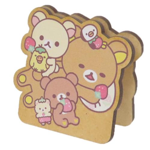 リラックマ クリップ ダイカットメモスタンド いちごないちにち サンエックス キャラクター グッズ メール便可