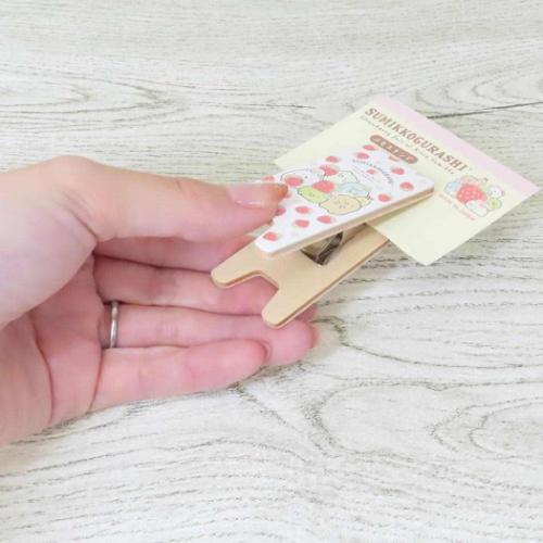 すみっコぐらし クリップ メモスタンド スリム いちご サンエックス キャラクター グッズ