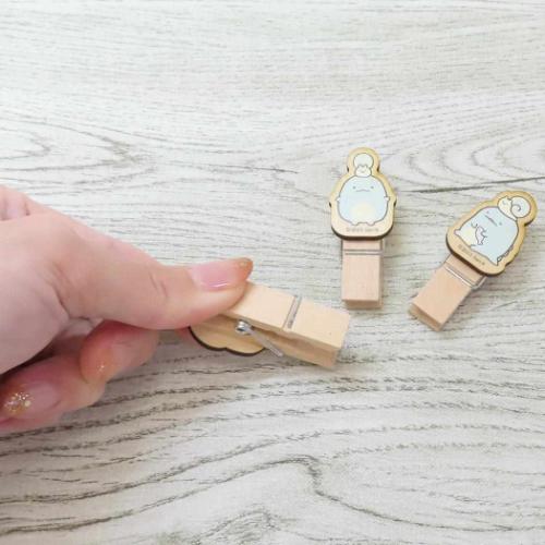 すみっコぐらし クリップ ウッドピンチ3個セット P2 とかげ サンエックス キャラクター グッズ メール便可