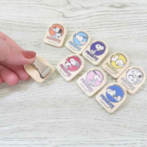 スヌーピー クリップ 75周年 木のクリップ9コセット ピーナッツ キャラクター グッズ メール便可