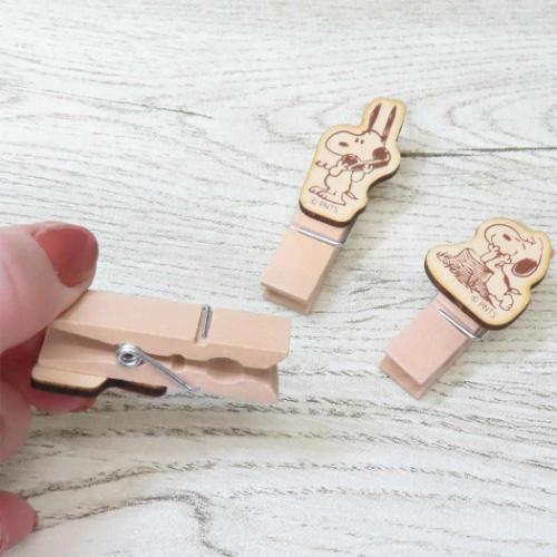 スヌーピー クリップ ウッドピンチ3個セット ピーナッツ キャラクター グッズ メール便可