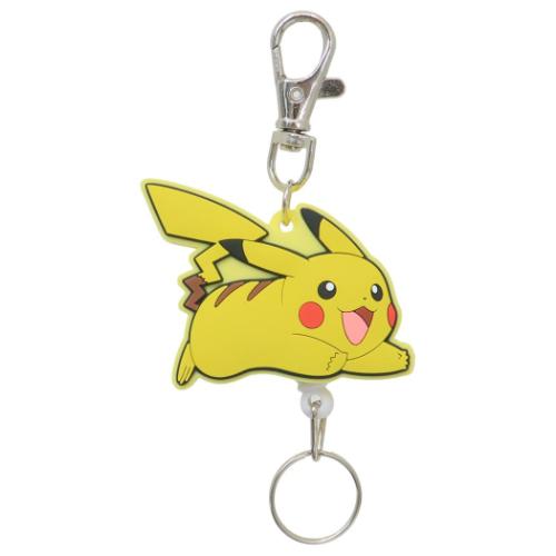 ポケットモンスター キーリング ラバーリールキーホルダー ピカチュウ ダッシュ ポケモン キャラクター グッズ メール便可