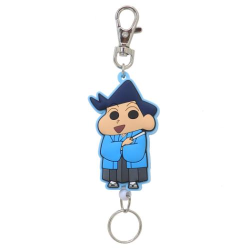クレヨンしんちゃん キーリング ラバーリールキーホルダー 日本アートシリーズ 風間くん アニメキャラクター グッズ メール便可