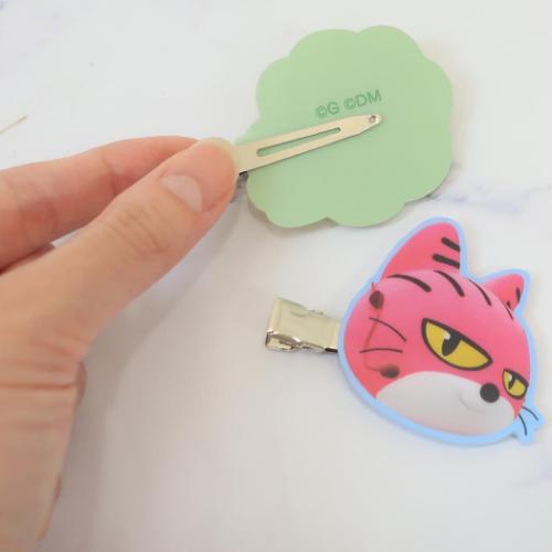 たべっ子どうぶつ THE MOVIE ヘアアクセ 前髪クリップ 2個セット らいおんくん ねこちゃん ギンビス キャラクター グッズ メール便可