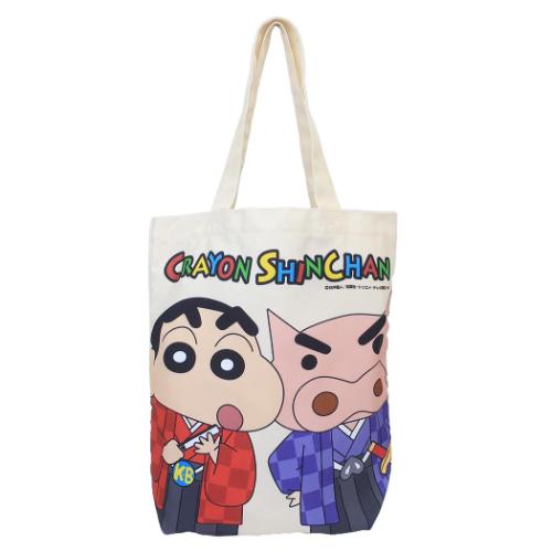 クレヨンしんちゃん 手提げかばん トートバッグ 日本アートシリーズ しんのすけ＆ぶりぶりざえもん メール便可