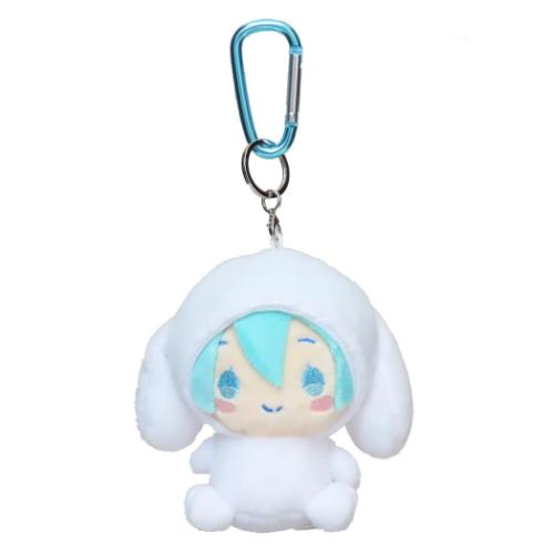 初音ミクxシナモロール マスコット カラビナ付きマスコット きぐるみ サンリオ キャラクター グッズ