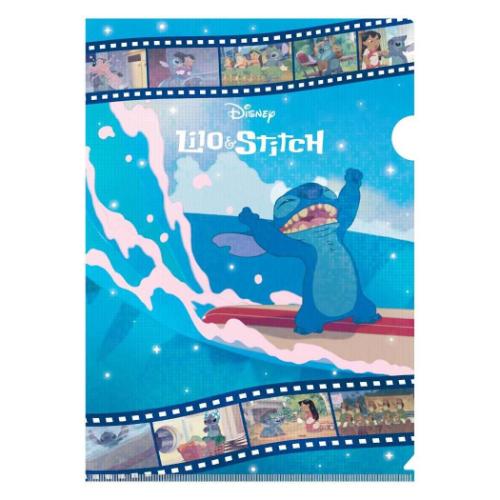 リロ＆スティッチ クリアフォルダー ホログラムクリアファイル A4 アニメFフレーム ディズニー キャラクター グッズ メール便可