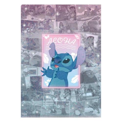 リロ＆スティッチ クリアフォルダー ホログラムクリアファイル A4 アニメFフレーム ディズニー キャラクター グッズ メール便可