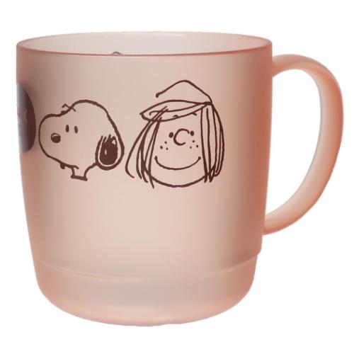 スヌーピー マグカップ クリアカップ フェイス フレンズ2 ピーナッツ キャラクター グッズ