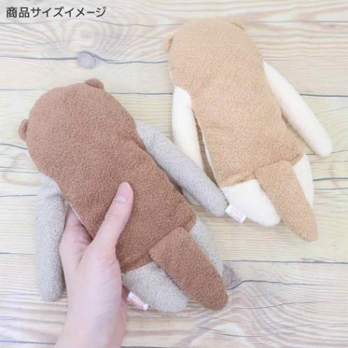 フモフモさん プラッシュドール ぬいぐるみ Mサイズ かわも ライトブラウン キャラクター グッズ