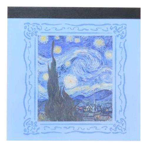 DAILY MUSEUM メモ帳 メモパッド スクエア 星月夜 ゴッホ 名画 グッズ メール便可