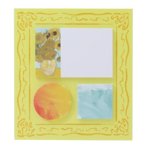 DAILY MUSEUM 付箋 スティッキーメモ ひまわり ゴッホ 名画 グッズ メール便可