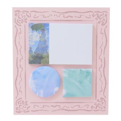 DAILY MUSEUM 付箋 スティッキーメモ 散歩 日傘をさす女性 モネ 名画 グッズ メール便可