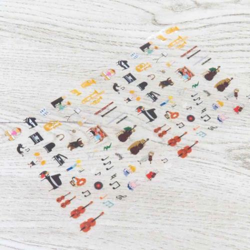 シール シートシール Music かわいい グッズ メール便可