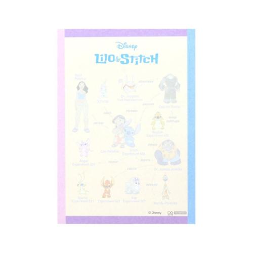 リロ＆スティッチ メモ帳 メモA6 DC相関図 ディズニー キャラクター グッズ メール便可