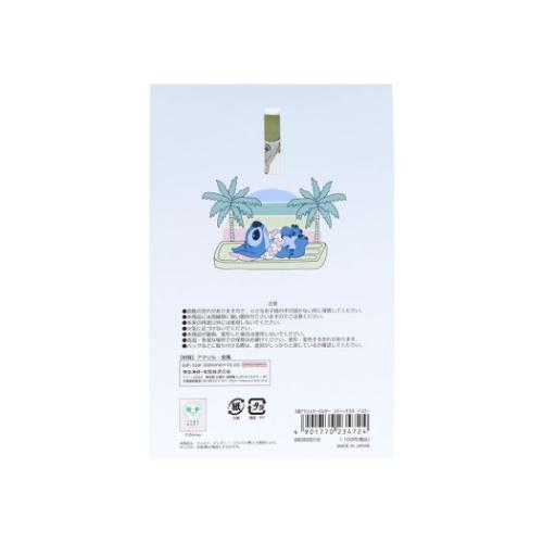 リロ＆スティッチ キーリング 3連アクリルキーホルダー イエロー ディズニー キャラクター グッズ メール便可