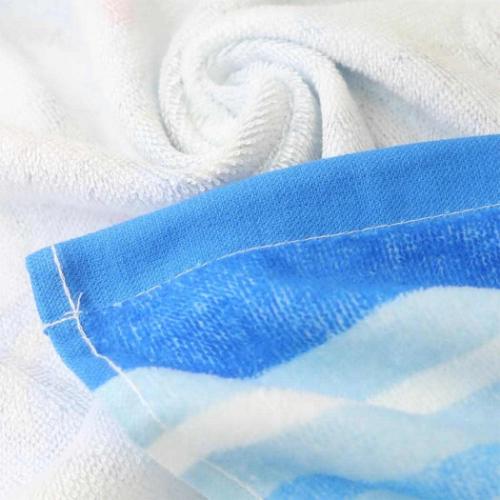 ドナルドダック バスタオル プリントビッグタオル ブルーボーダー ディズニー キャラクター グッズ メール便可