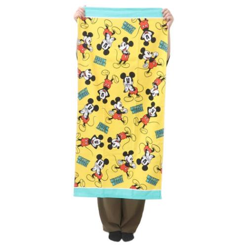 ミッキーマウス バスタオル プリントビッグタオル イエローポーズ ディズニー キャラクター グッズ メール便可