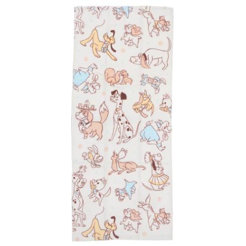 ディズニーキャラクター フェイスタオル プリントロングタオル キューティードッグ ディズニー キャラクター グッズ メール便可