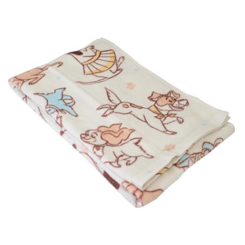 ディズニーキャラクター フェイスタオル プリントロングタオル キューティードッグ ディズニー キャラクター グッズ メール便可