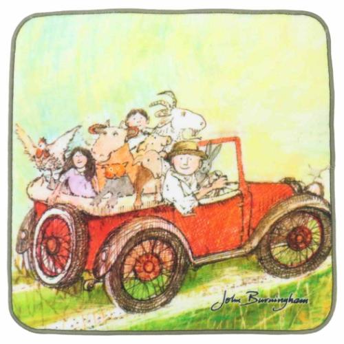 ジョン バーニンガム ミニタオル インクジェットプリントハンカチタオル ガンピーさんのドライブ 絵本キャラクター グッズ メール便可