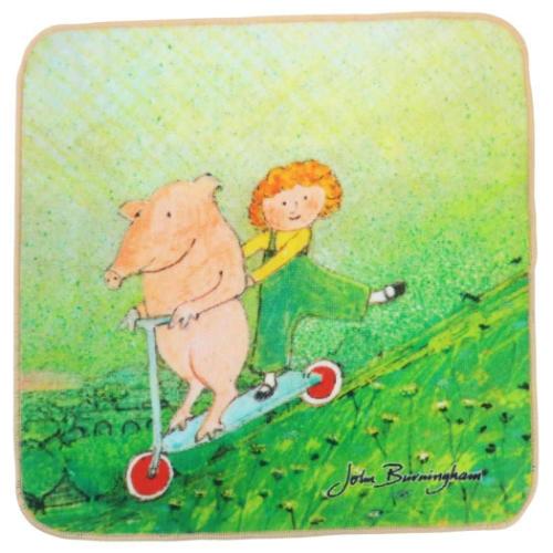 ジョン バーニンガム ミニタオル インクジェットプリントハンカチタオル ねえ、どれがいい？ 絵本キャラクター グッズ メール便可